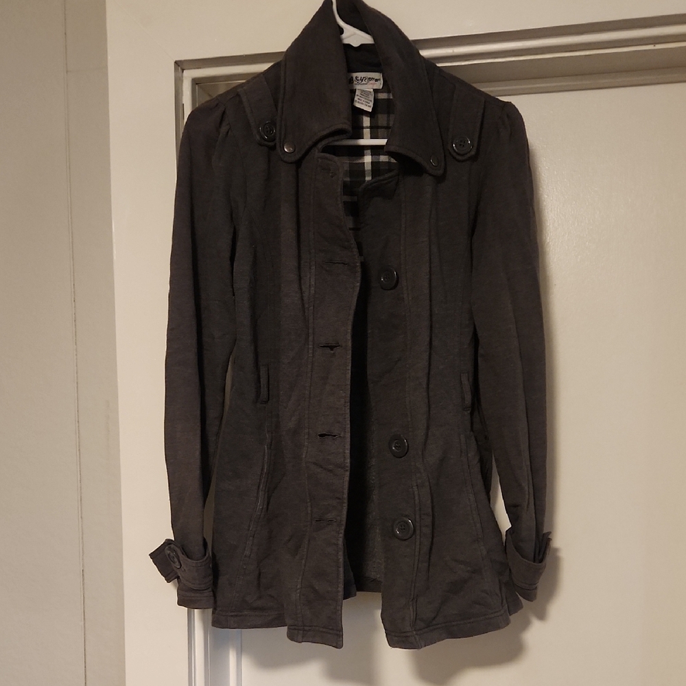 Selfesteem  Gray Trench Coat with Lapels